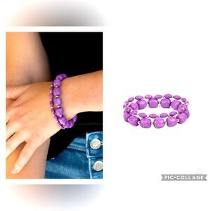 Paparazzi Colorfully Country Purple Bracelet